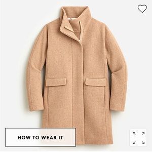 J.Crew 00 cocoon coat stadium cloth sandstone pale tan rare wool